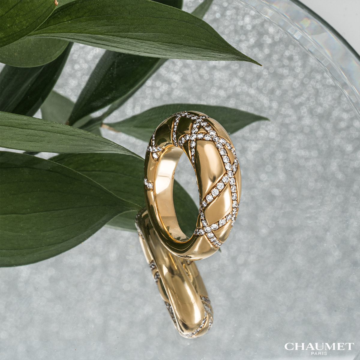Chaumet Yellow Gold Diamond Dress Ring 1.27ct